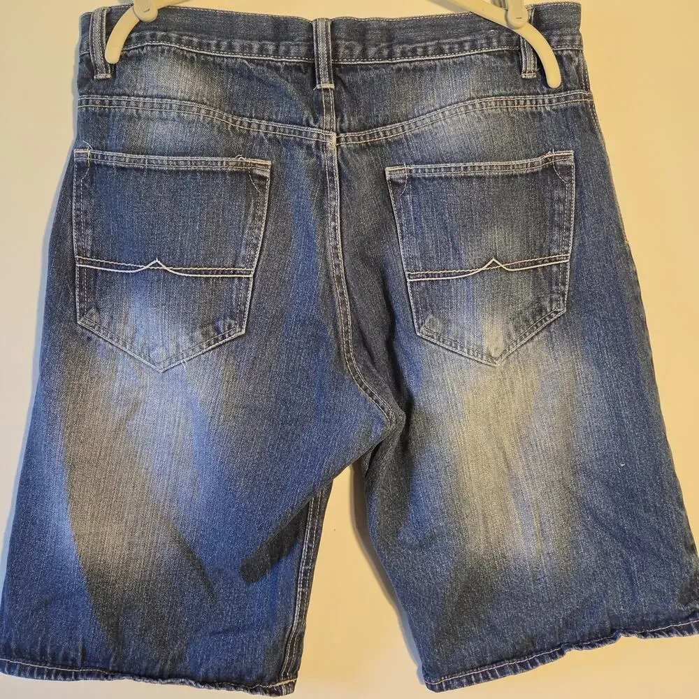 Avirex Shorts Mens 38 Blue Denim Relaxed Baggy Loose Skater Y2K Streetwear Jorts